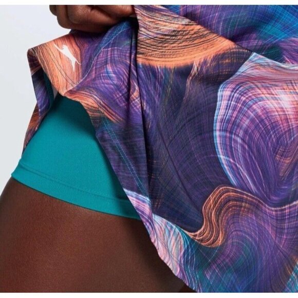 Slazenger Flounce 15'' Athletic Digi Multi Color Marble Golf Skort Size XS - Picture 5 of 10
